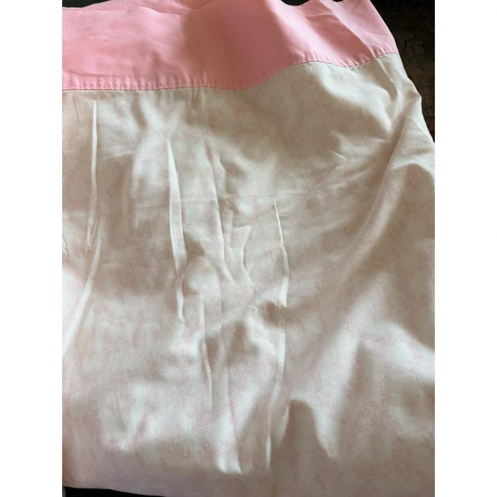 Vintage Pink Standard Floral Sheet Set Cannon Royal Family USA Featherlite